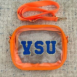 Clear crossbody stadium bag